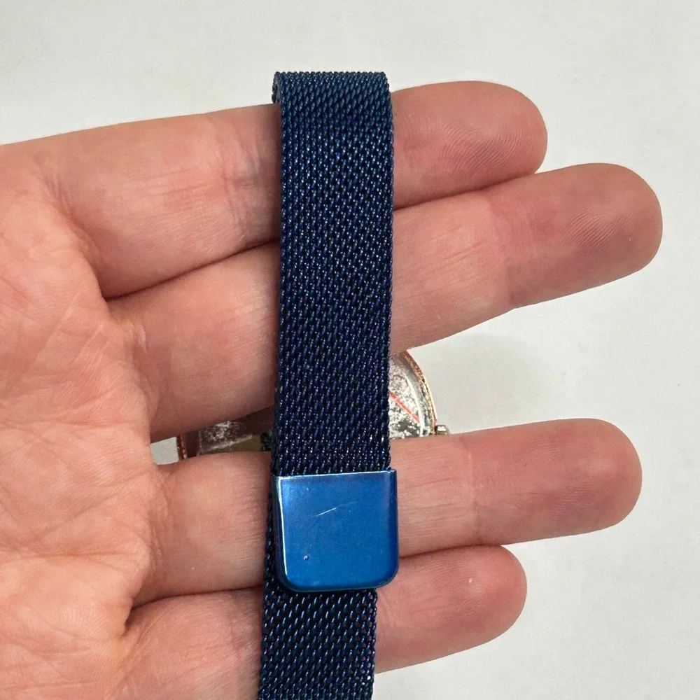 Celestial Starry Night Magnetic Mesh Strap Watch OS Blue Rose Gold Minimalist
